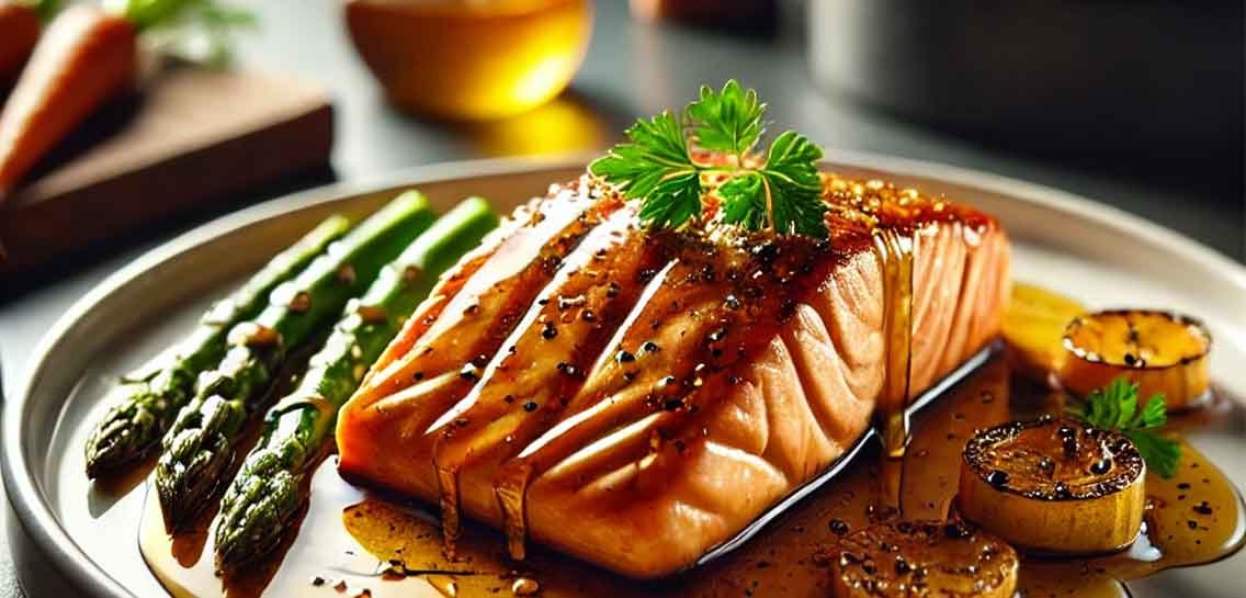 Salmón en Salsa de Miel